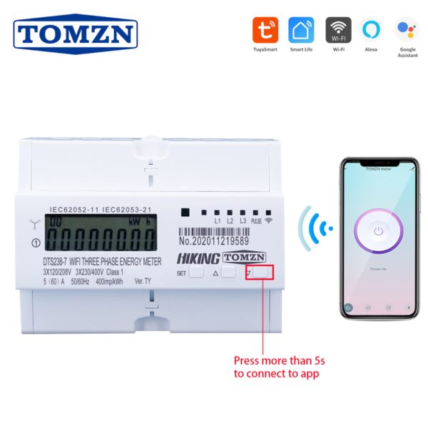 3 phase KWH Watt hour energy meter