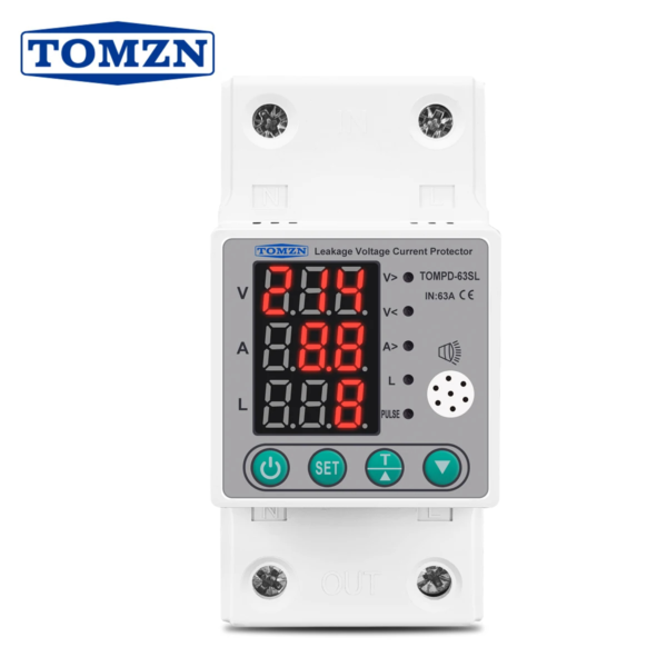 Automatic Reconnect Over And Under Voltage Over Current Leakage Protection Surge Protect Protector Relay kwh