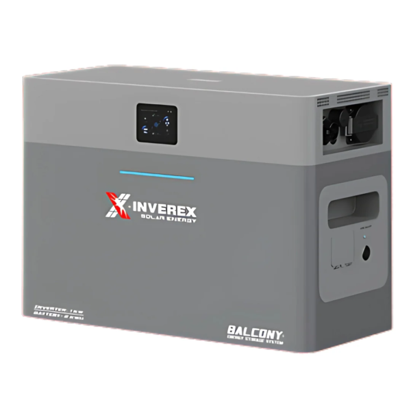 Inverex BALCONY 1H2 1000W Compact Power System – Dual MPPT Inverter With Built-In 2000Wh Battery IP65